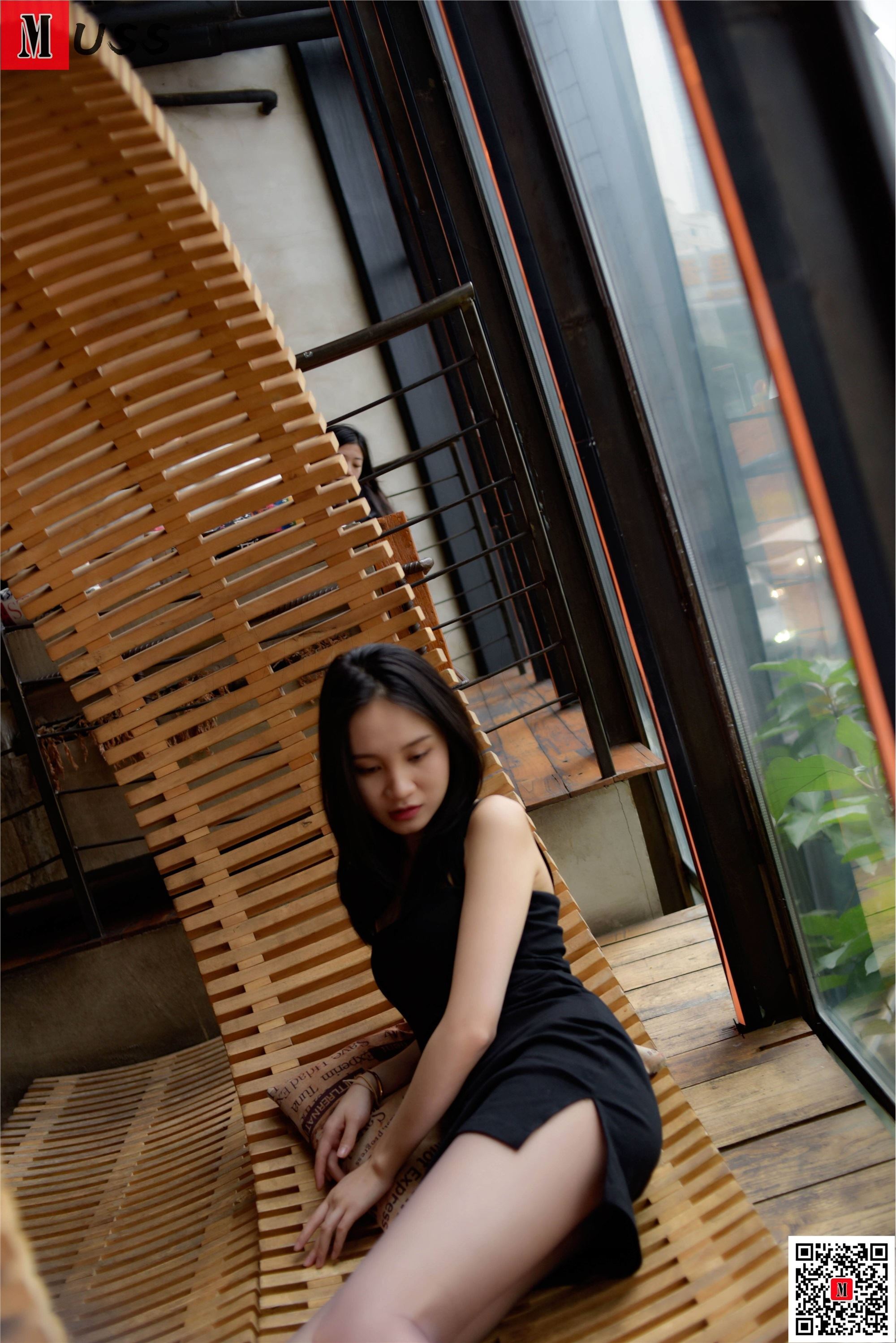 MussGirl慕丝女郎  NO.186 黑色连衣裙肉丝